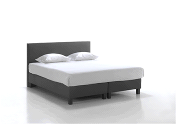 Boxspring Jumbo grijs-160x200 incl. matras